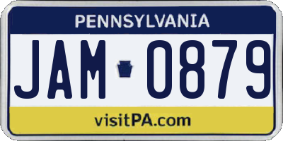 PA license plate JAM0879