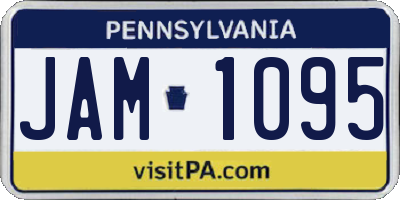 PA license plate JAM1095