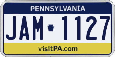 PA license plate JAM1127
