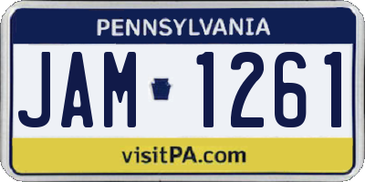 PA license plate JAM1261