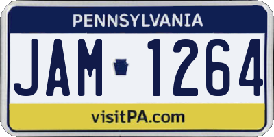 PA license plate JAM1264