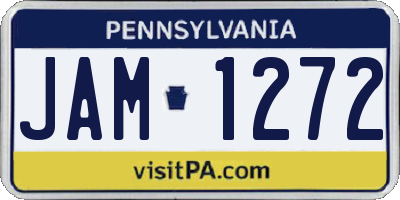 PA license plate JAM1272