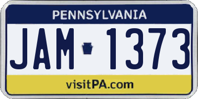 PA license plate JAM1373