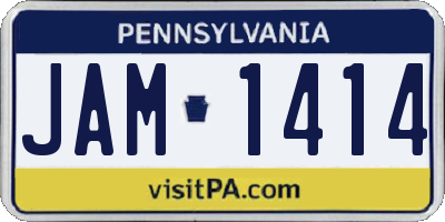 PA license plate JAM1414