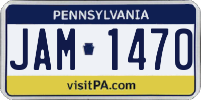 PA license plate JAM1470