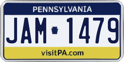 PA license plate JAM1479