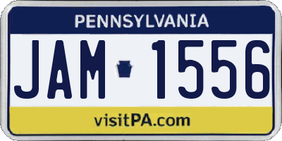 PA license plate JAM1556