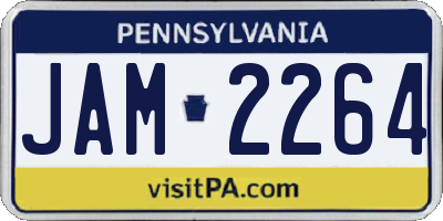 PA license plate JAM2264