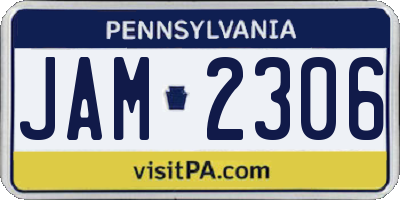 PA license plate JAM2306