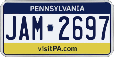 PA license plate JAM2697