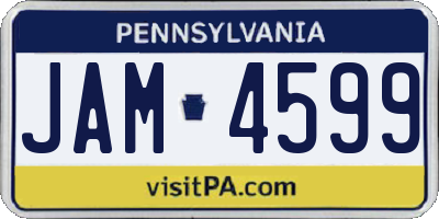 PA license plate JAM4599