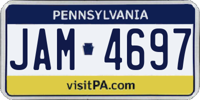 PA license plate JAM4697