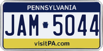 PA license plate JAM5044