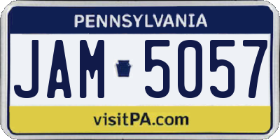 PA license plate JAM5057