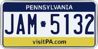 PA license plate JAM5132