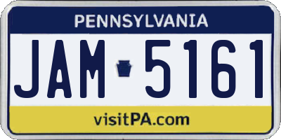 PA license plate JAM5161