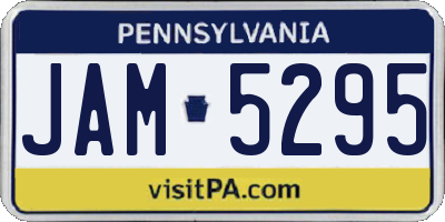 PA license plate JAM5295