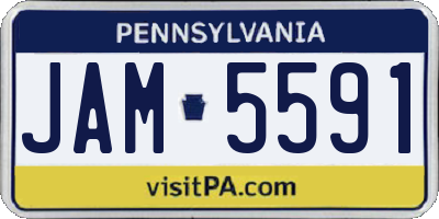 PA license plate JAM5591