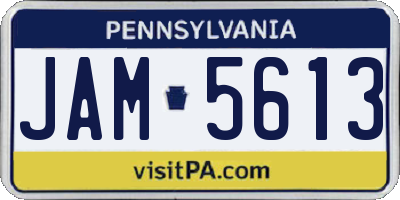 PA license plate JAM5613