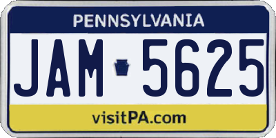 PA license plate JAM5625