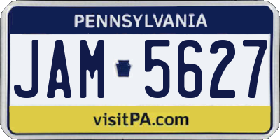 PA license plate JAM5627