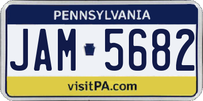 PA license plate JAM5682