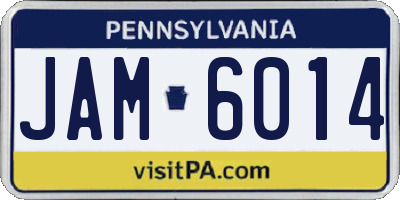 PA license plate JAM6014