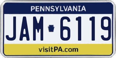 PA license plate JAM6119