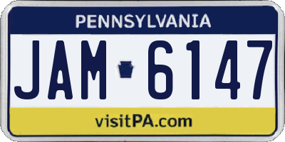 PA license plate JAM6147