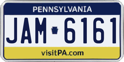 PA license plate JAM6161
