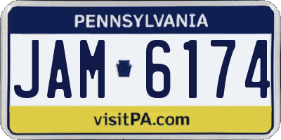 PA license plate JAM6174