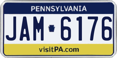 PA license plate JAM6176