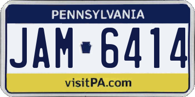 PA license plate JAM6414