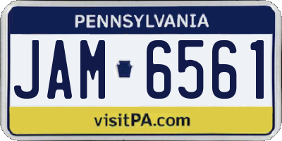PA license plate JAM6561