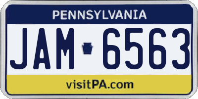 PA license plate JAM6563