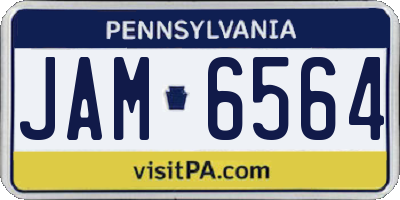 PA license plate JAM6564