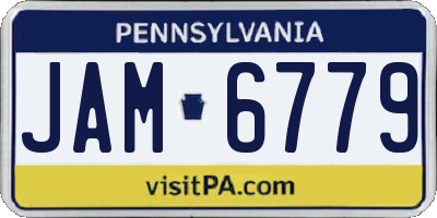 PA license plate JAM6779