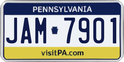 PA license plate JAM7901