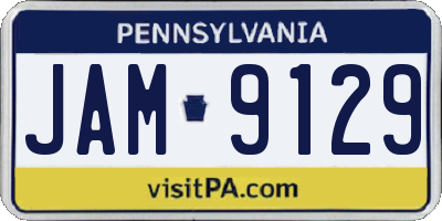 PA license plate JAM9129
