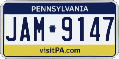 PA license plate JAM9147