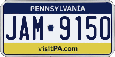 PA license plate JAM9150