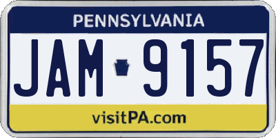 PA license plate JAM9157