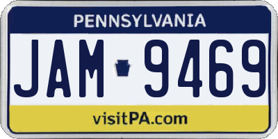 PA license plate JAM9469