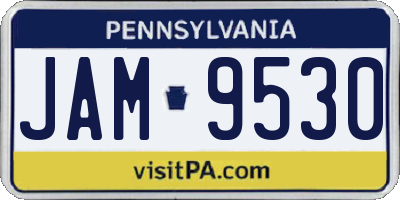 PA license plate JAM9530