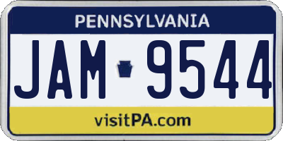 PA license plate JAM9544