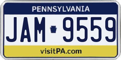 PA license plate JAM9559