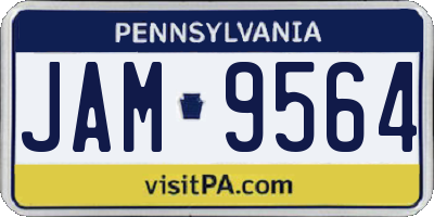 PA license plate JAM9564