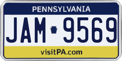 PA license plate JAM9569