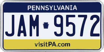 PA license plate JAM9572