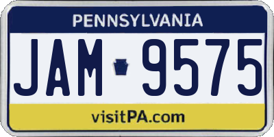 PA license plate JAM9575